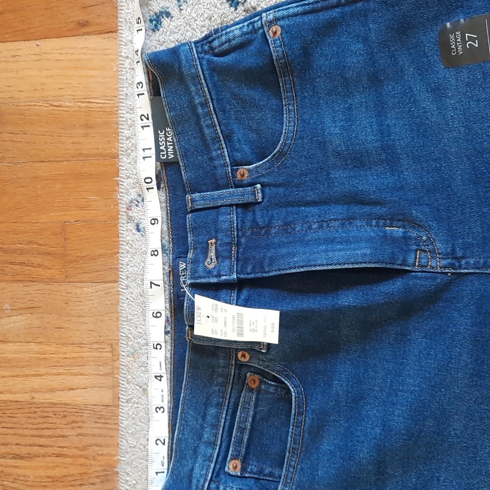 NWT J crew Classic Vintage Dark Wash Jeans 27/4 - Picture 5 of 8